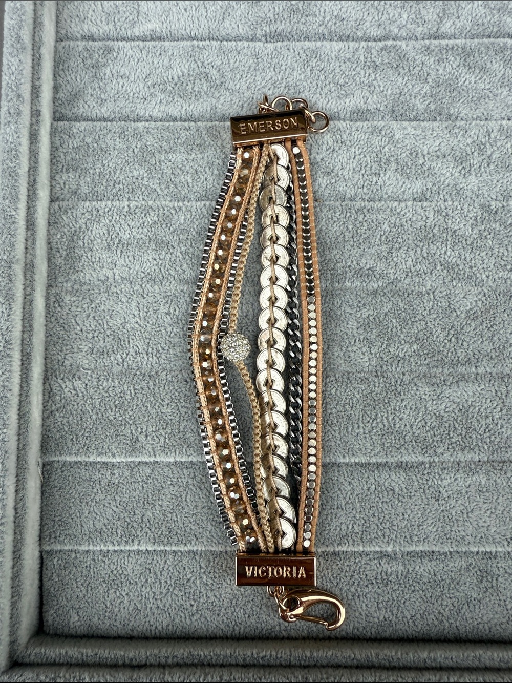 Victoria Emerson Gold and Silver Multi-Strand Bracelet